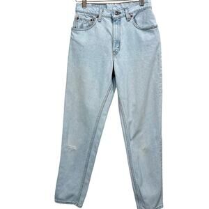 VTG 90s Levi's 550 Women's Mom Jeans Relaxed Fit Tapered Leg Light Wash 27x29